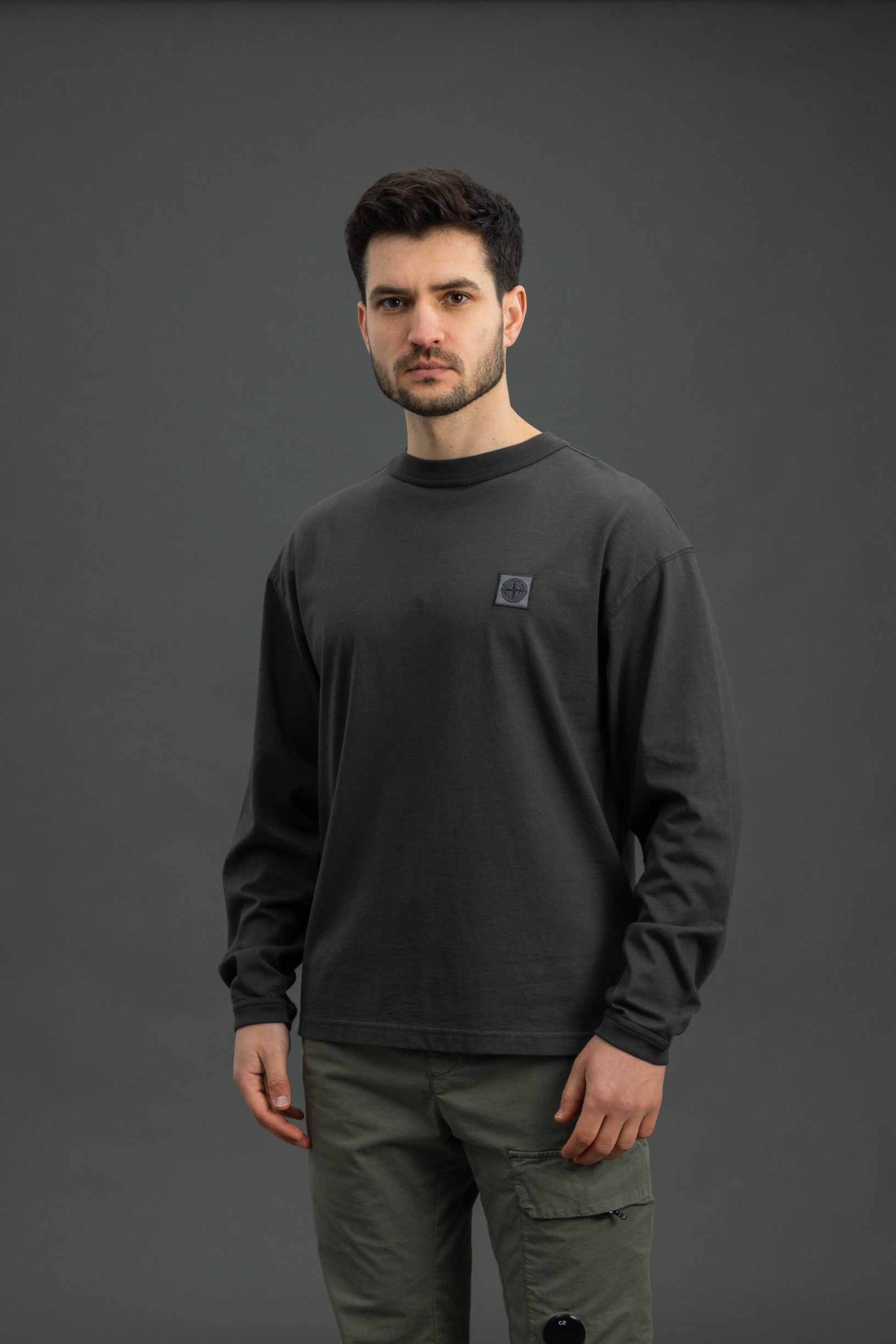 Чоловічий лонгслів STONE ISLAND 152100024-S0115 V0062, колір сірий