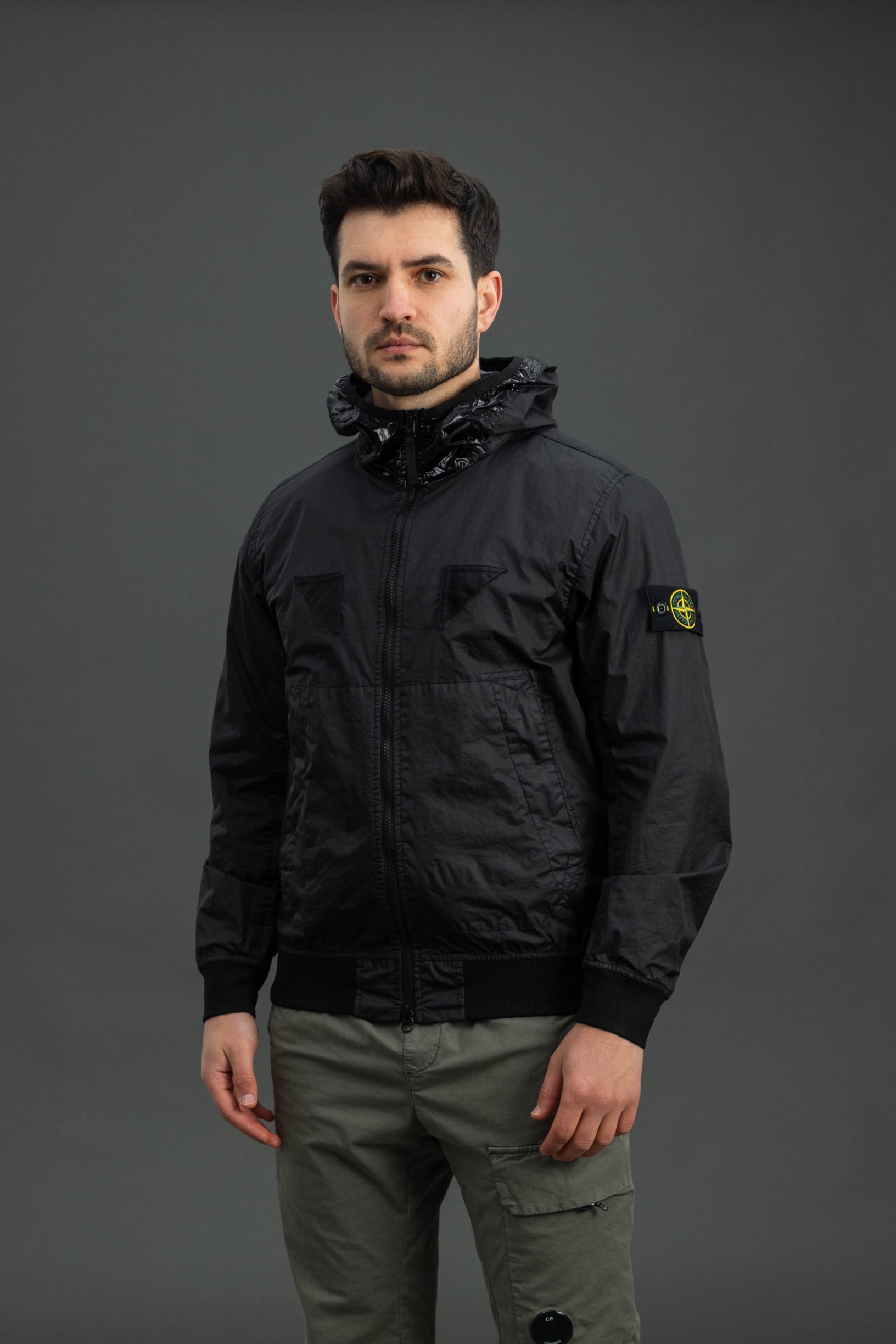 Чоловіча куртка STONE ISLAND MEMBRANA 3L TC 1540723 V0029, колір чорний