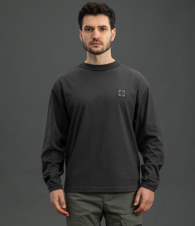 Чоловічий лонгслів STONE ISLAND 152100024-S0115 V0062, колір сірий | Ціна 9599 грн, фото 2