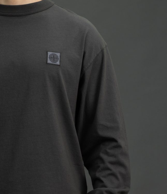 Чоловічий лонгслів STONE ISLAND 152100024-S0115 V0062, колір сірий | Ціна 9599 грн, фото 4