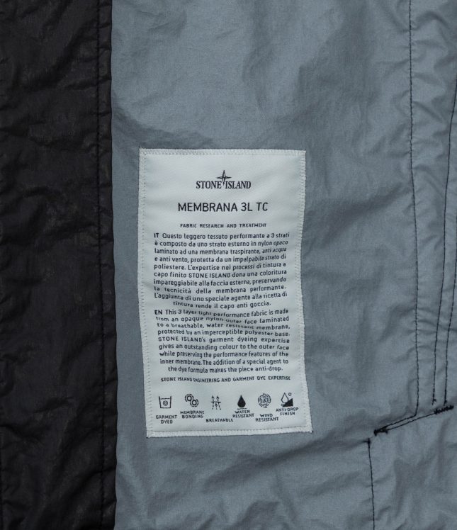 Чоловіча куртка STONE ISLAND MEMBRANA 3L TC 1540823 V0029, колір чорний | Ціна 29199 грн, фото 8