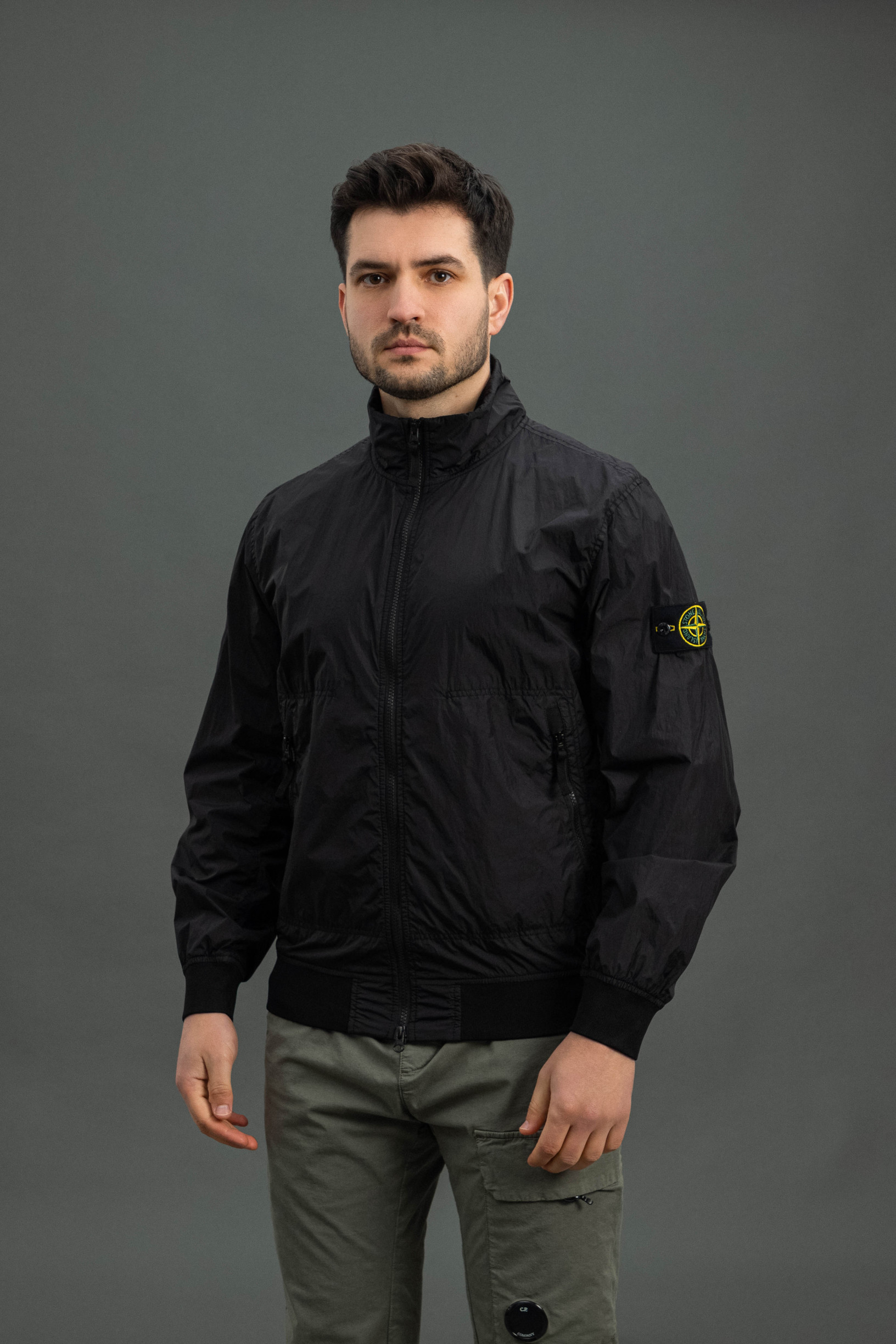 Чоловіча куртка STONE ISLAND GARMENT DYED CRINKLE REPS NY 1542822 V0029, колір чорний