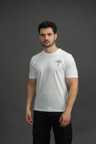 Чоловіча футболка C.P. COMPANY CMTS174A 110579W COL:103, колір білий