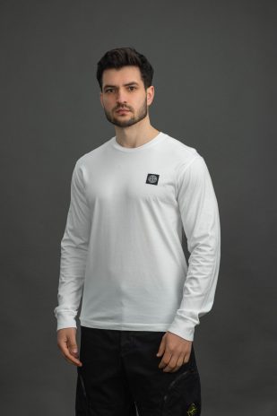 Чоловічий лонгслів STONE ISLAND 152100028-S0013 V0001, колір білий