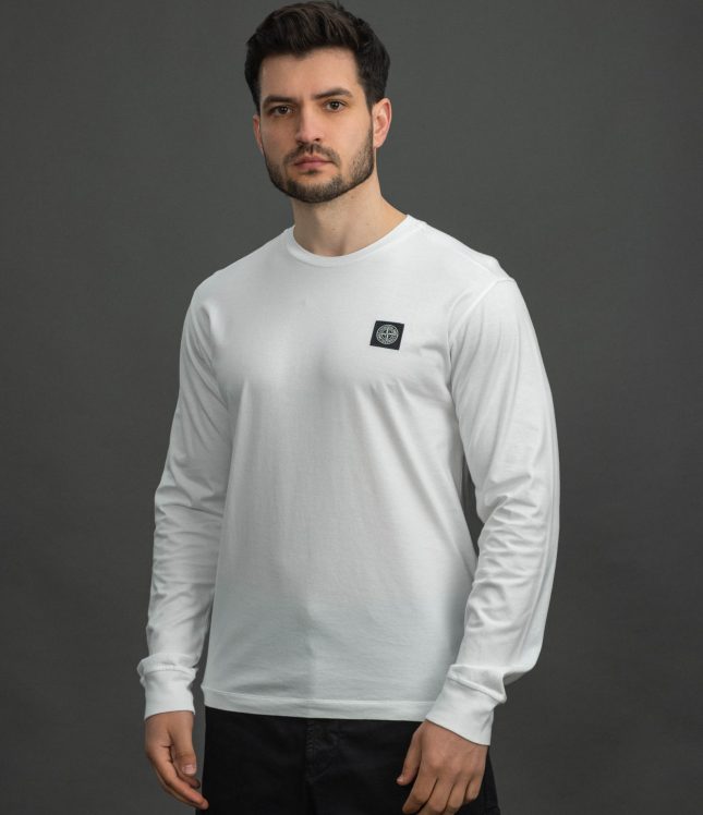 Чоловічий лонгслів STONE ISLAND 152100028-S0013 V0001, колір білий | Ціна 10499 грн, фото 1