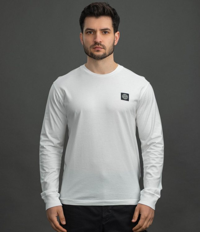 Чоловічий лонгслів STONE ISLAND 152100028-S0013 V0001, колір білий | Ціна 10499 грн, фото 2
