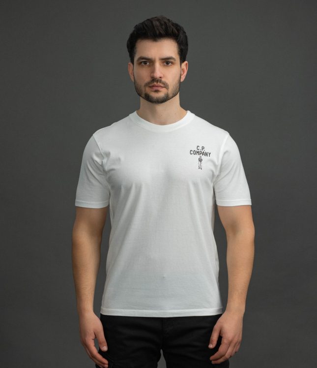 Чоловіча футболка C.P. COMPANY CMTS174A 110579W COL:103, колір білий | Ціна 6499 грн, фото 2