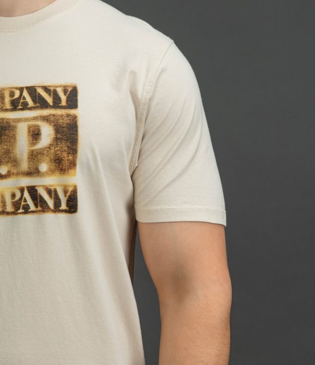 Чоловіча футболка C.P. COMPANY CMTS141A 110579W COL:114, колір бежевий | Ціна 6499 грн, фото 4