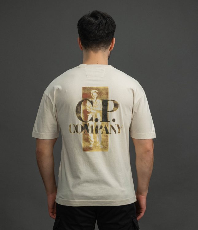 Чоловіча футболка C.P. COMPANY CMTS143A 110579W COL:114, колір бежевий | Ціна 6499 грн, фото 6