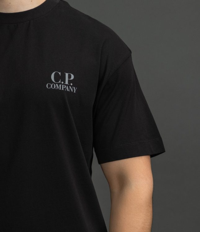 Чоловіча футболка C.P. COMPANY CMTS086A 005100W COL:999, колір чорний | Ціна 5499 грн, фото 4