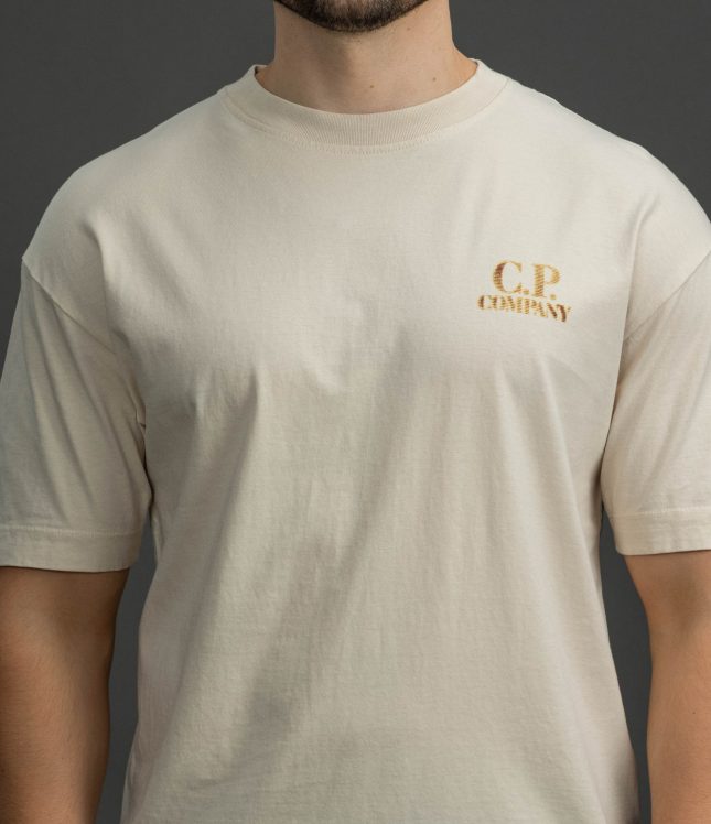 Чоловіча футболка C.P. COMPANY CMTS143A 110579W COL:114, колір бежевий | Ціна 6499 грн, фото 3