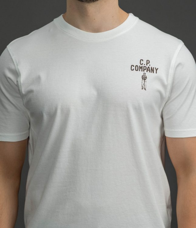 Чоловіча футболка C.P. COMPANY CMTS174A 110579W COL:103, колір білий | Ціна 6499 грн, фото 3