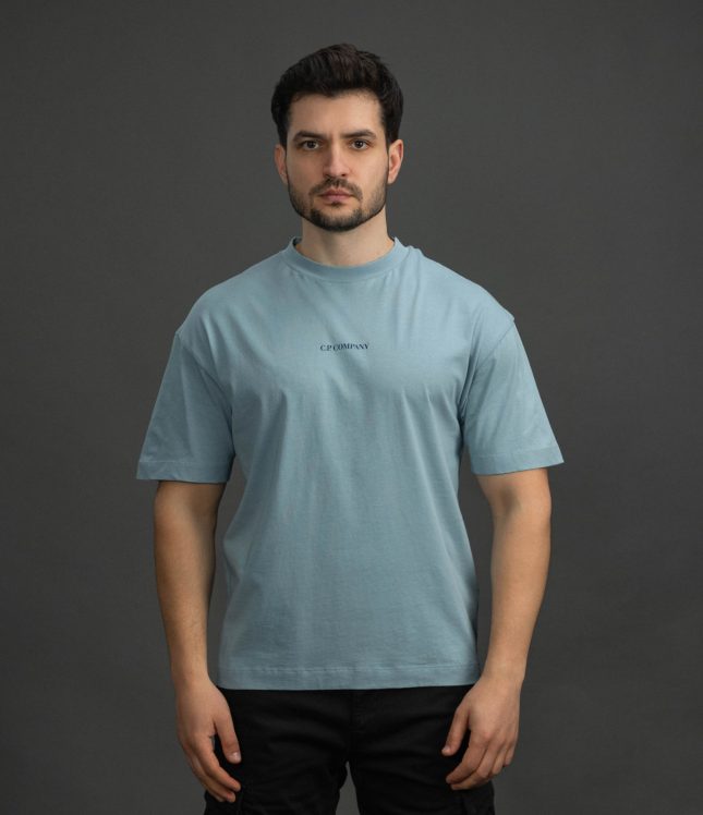Чоловіча футболка C.P. COMPANY CMTS087A 005100W COL:809, колір блакитний | Ціна 4399 грн, фото 2