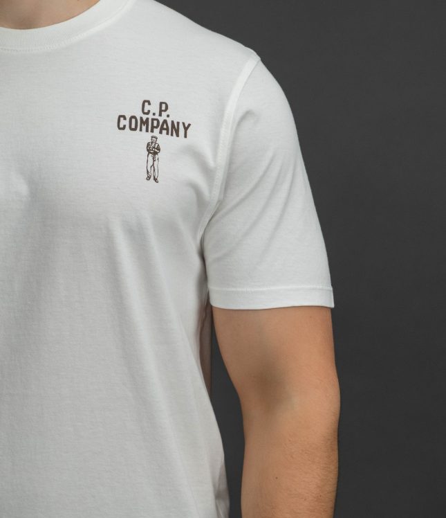 Чоловіча футболка C.P. COMPANY CMTS174A 110579W COL:103, колір білий | Ціна 6499 грн, фото 4