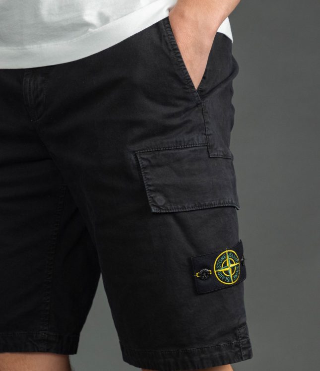 Чоловічі шорти STONE ISLAND 15L100018-S0004 V0129, колір чорний | Ціна 14399 грн, фото 4