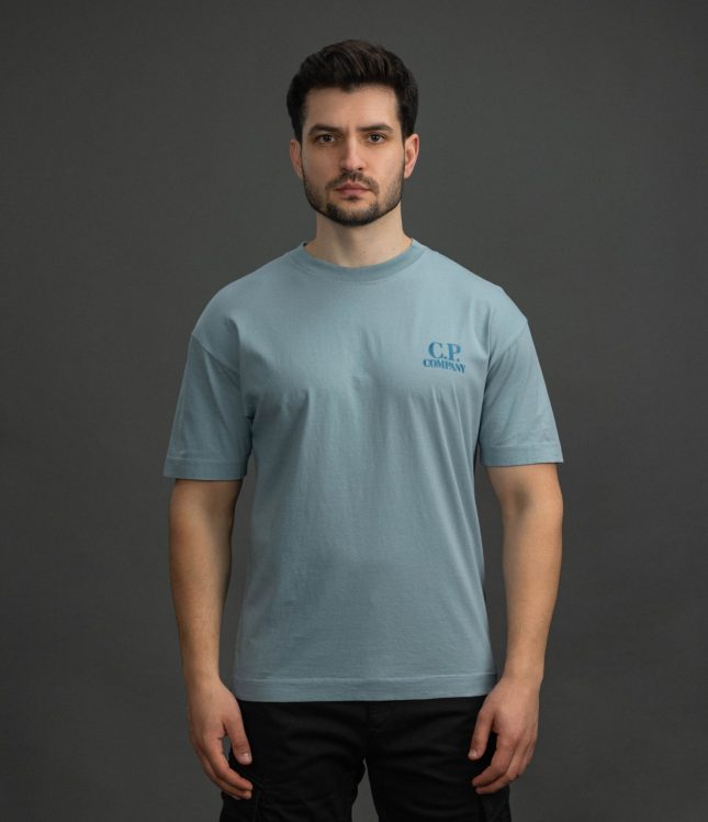 Чоловіча футболка C.P. COMPANY CMTS143A 110579W COL:809, колір блакитний | Ціна 5199 грн, фото 2