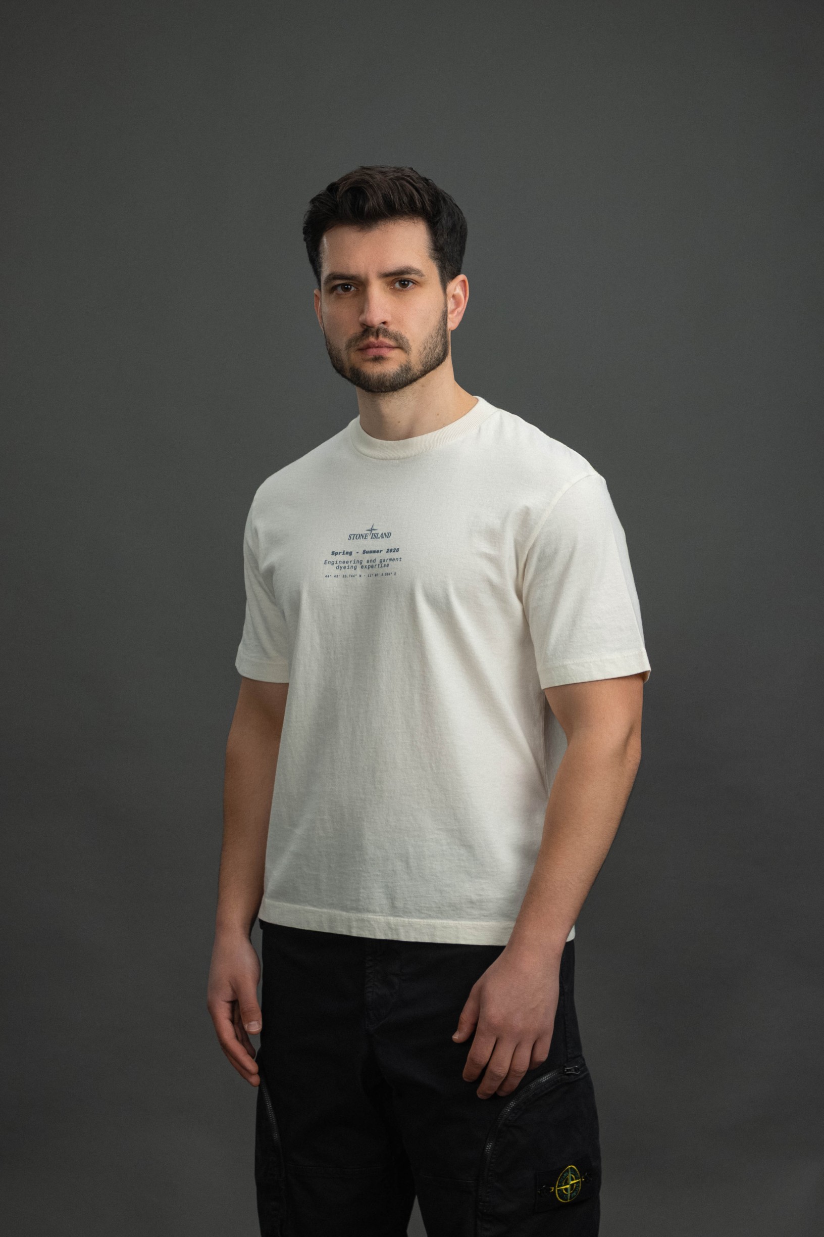 Чоловіча футболка STONE ISLAND 152100001-S0285 V0093, колір бежевий