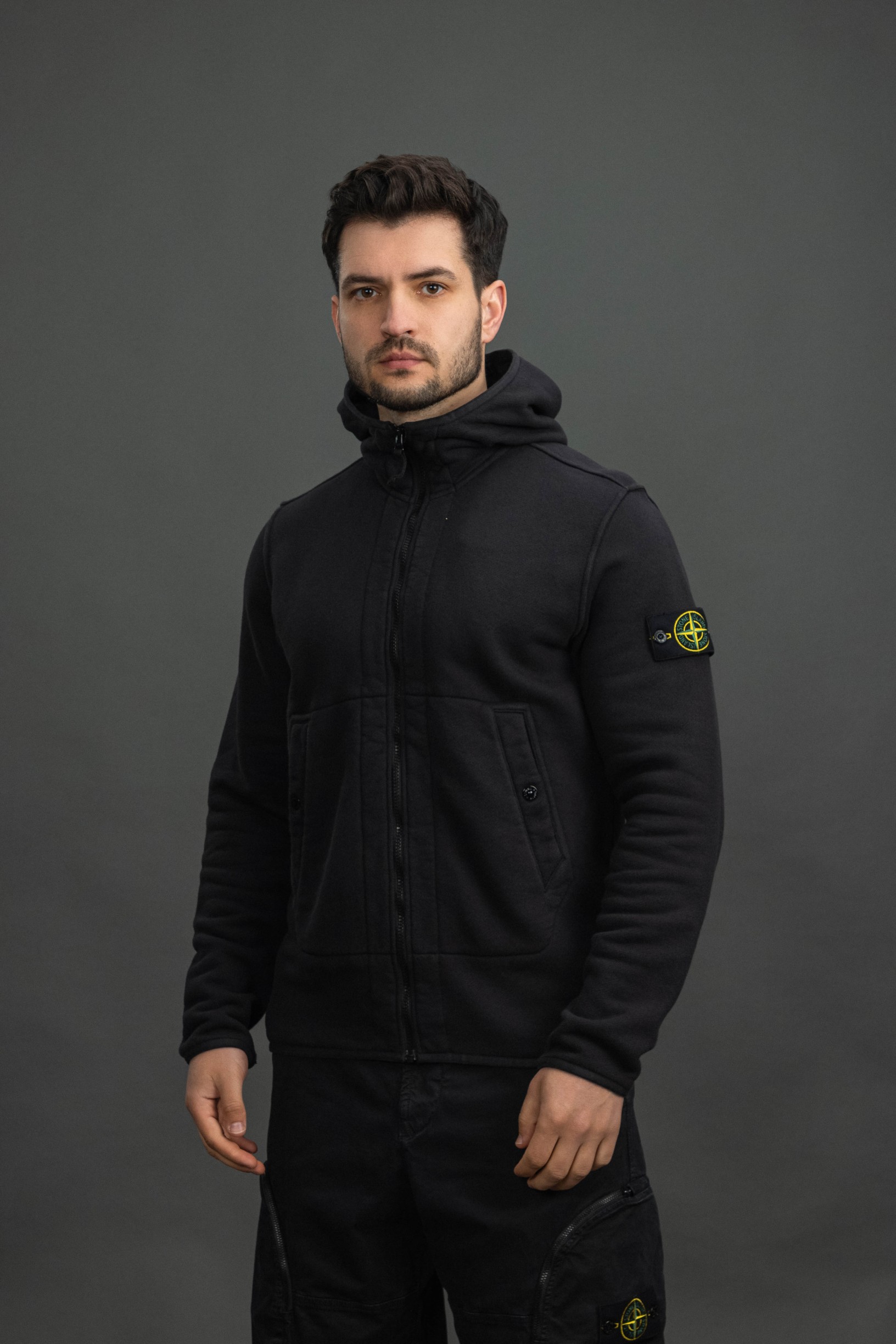 Чоловіче худі STONE ISLAND 156100078-S0185 V0029, колір чорний