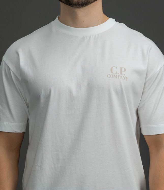 Чоловіча футболка C.P. COMPANY CMTS086A 005100W COL:103, колір білий | Ціна 5499 грн, фото 3