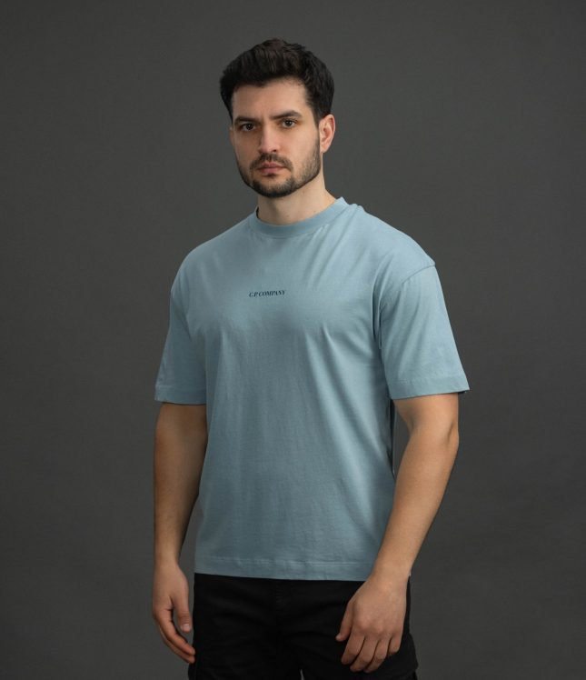 Чоловіча футболка C.P. COMPANY CMTS087A 005100W COL:809, колір блакитний | Ціна 4399 грн, фото 1
