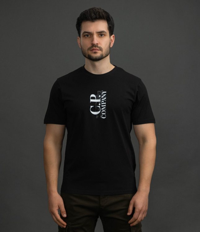Чоловіча футболка C.P. COMPANY CMTS084A 005100W COL:999, колір чорний | Ціна 5499 грн, фото 2