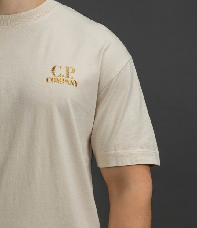Чоловіча футболка C.P. COMPANY CMTS143A 110579W COL:114, колір бежевий | Ціна 6499 грн, фото 4