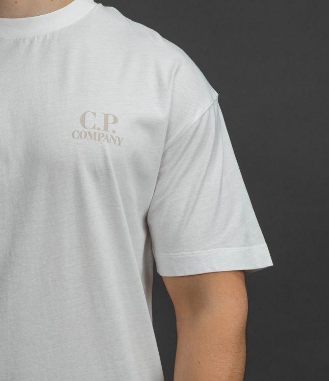 Чоловіча футболка C.P. COMPANY CMTS086A 005100W COL:103, колір білий | Ціна 5499 грн, фото 4