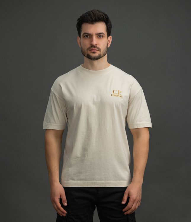 Чоловіча футболка C.P. COMPANY CMTS143A 110579W COL:114, колір бежевий | Ціна 6499 грн, фото 2