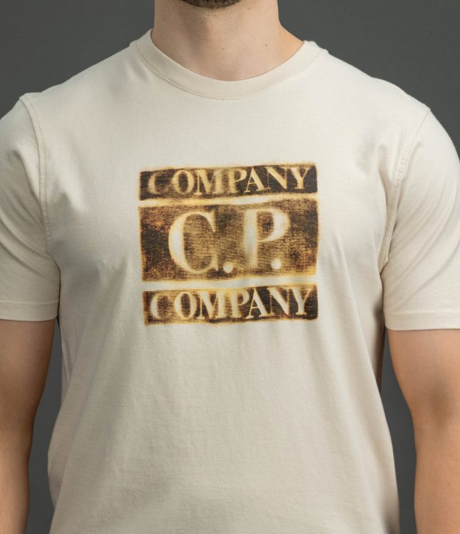 Чоловіча футболка C.P. COMPANY CMTS141A 110579W COL:114, колір бежевий | Ціна 6499 грн, фото 3