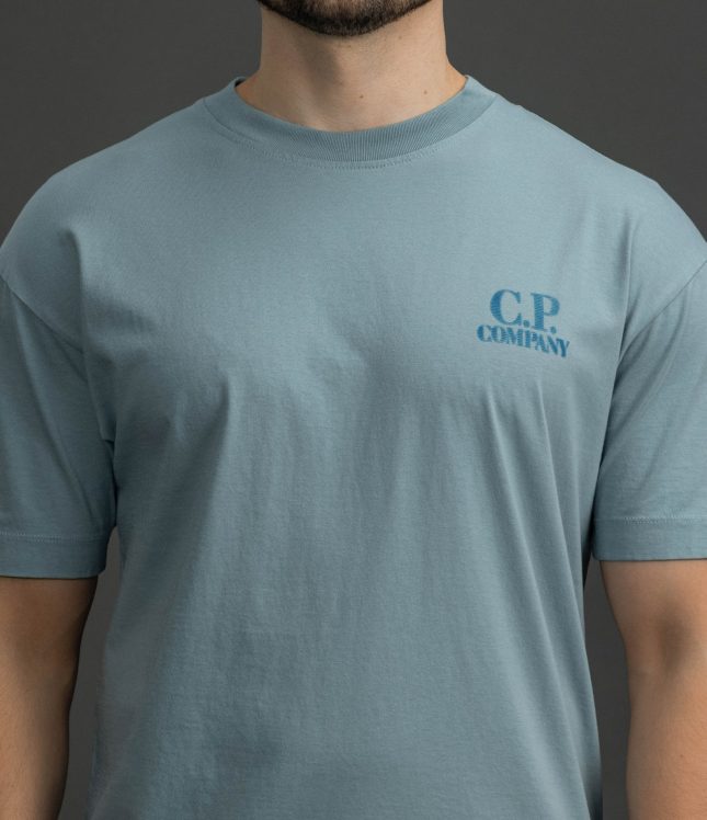 Чоловіча футболка C.P. COMPANY CMTS143A 110579W COL:809, колір блакитний | Ціна 5199 грн, фото 3