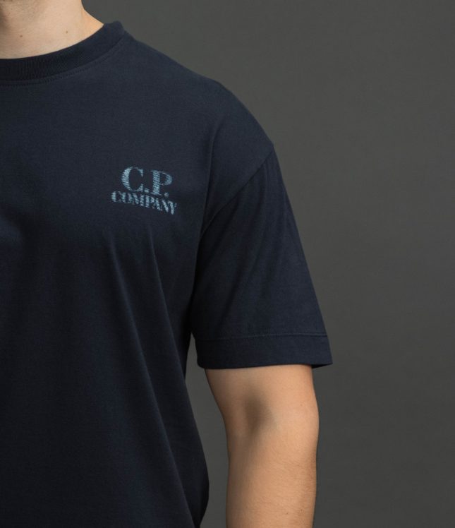 Чоловіча футболка C.P. COMPANY CMTS143A 110579W COL:888, колір синій | Ціна 6499 грн, фото 4