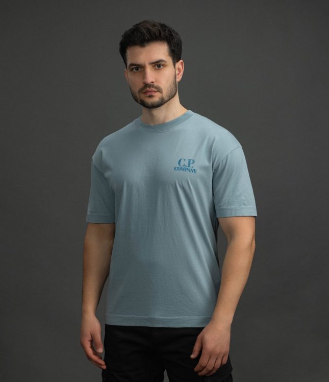 Чоловіча футболка C.P. COMPANY CMTS143A 110579W COL:809, колір блакитний | Ціна 5199 грн, фото 1