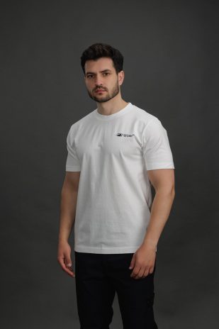 Чоловіча футболка OFF-WHITE OMAA027F25JER007 0110, колір білий