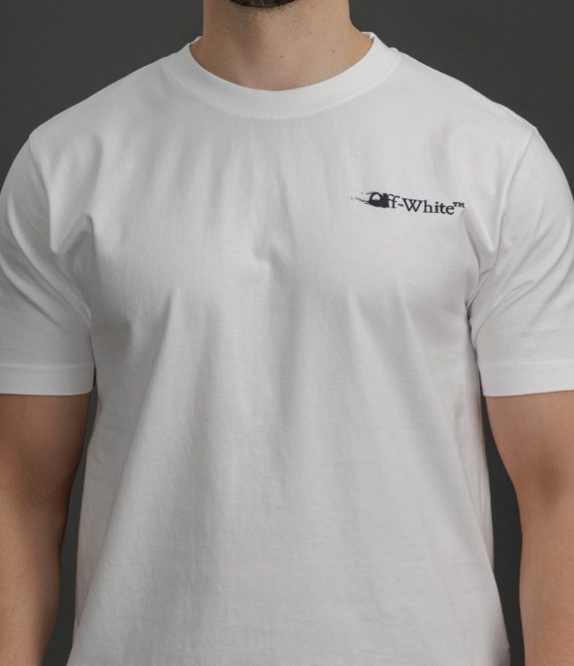 Чоловіча футболка OFF-WHITE OMAA027F25JER007 0110, колір білий | Ціна 16999 грн, фото 3