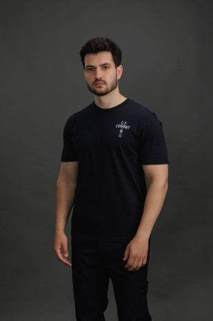 Чоловіча футболка C.P. COMPANY CMTS174A 110579W COL:888, колір синій