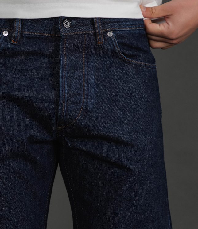 Чоловічі штани STONE ISLAND INDIGO DENIM-RINSED STRAIGHT 14J100005-S00J7 VJ201, колір синій | Ціна 20499 грн, фото 3