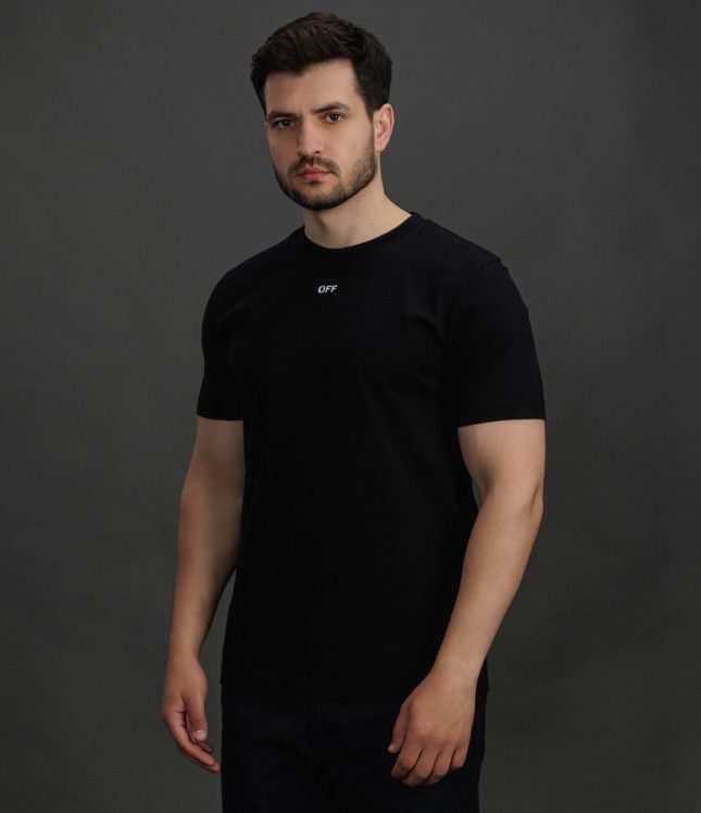 Чоловіча футболка OFF-WHITE OMAA027F25JER008 1001, колір чорний | Ціна 15999 грн, фото 1