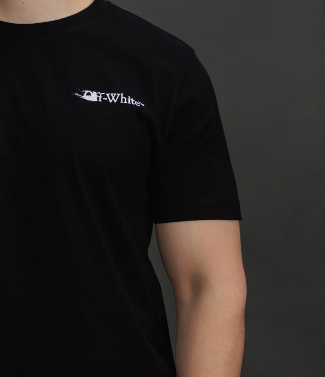 Чоловіча футболка OFF-WHITE OMAA027F25JER007 1001, колір чорний | Ціна 16999 грн, фото 4