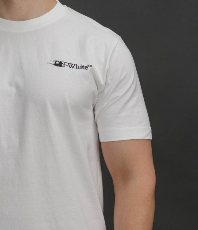Чоловіча футболка OFF-WHITE OMAA027F25JER007 0110, колір білий | Ціна 16999 грн, фото 4