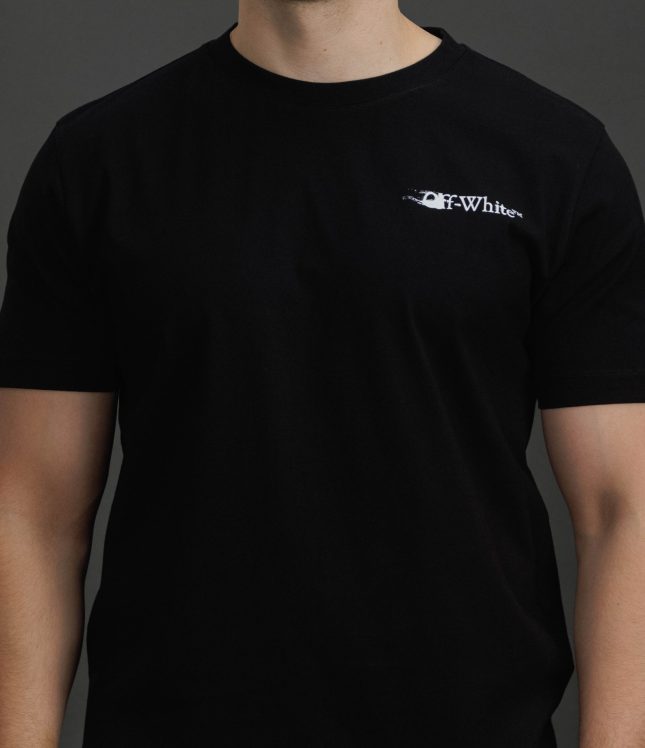 Чоловіча футболка OFF-WHITE OMAA027F25JER007 1001, колір чорний | Ціна 16999 грн, фото 3