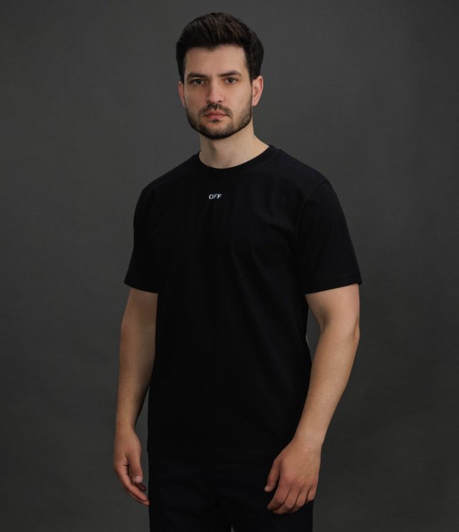 Чоловіча футболка OFF-WHITE OMAA027F25JER005 1001, колір чорний | Ціна 16999 грн, фото 1
