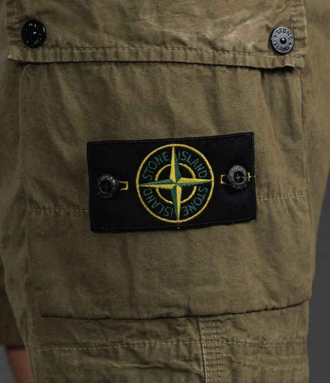 Чоловічі шорти STONE ISLAND 15L100019-S00WA V015G, колір зелений | Ціна 14399 грн, фото 7
