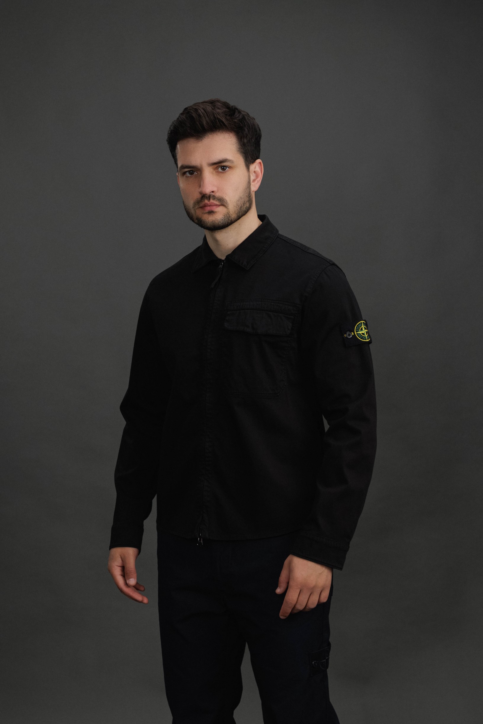 Чоловічий оверширт STONE ISLAND 151200015-S0012 V0029, колір чорний
