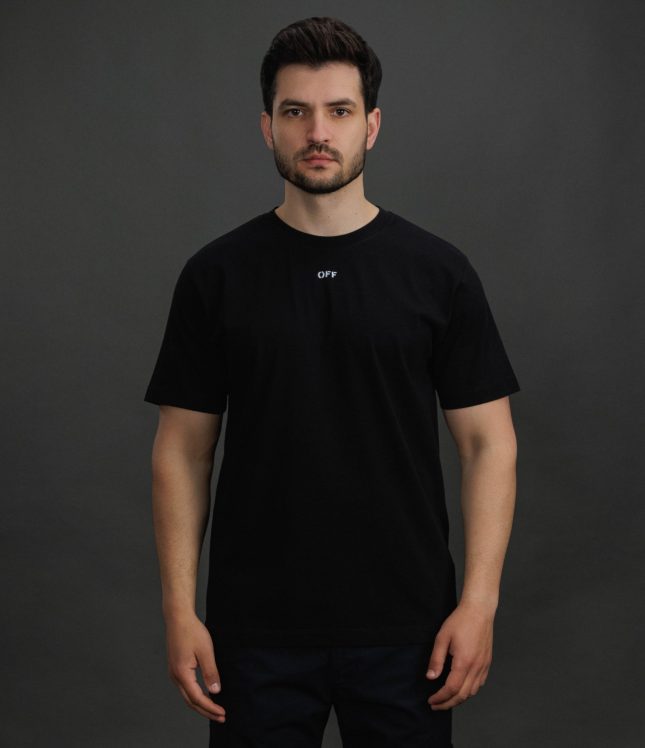 Чоловіча футболка OFF-WHITE OMAA027F25JER005 1001, колір чорний | Ціна 16999 грн, фото 2