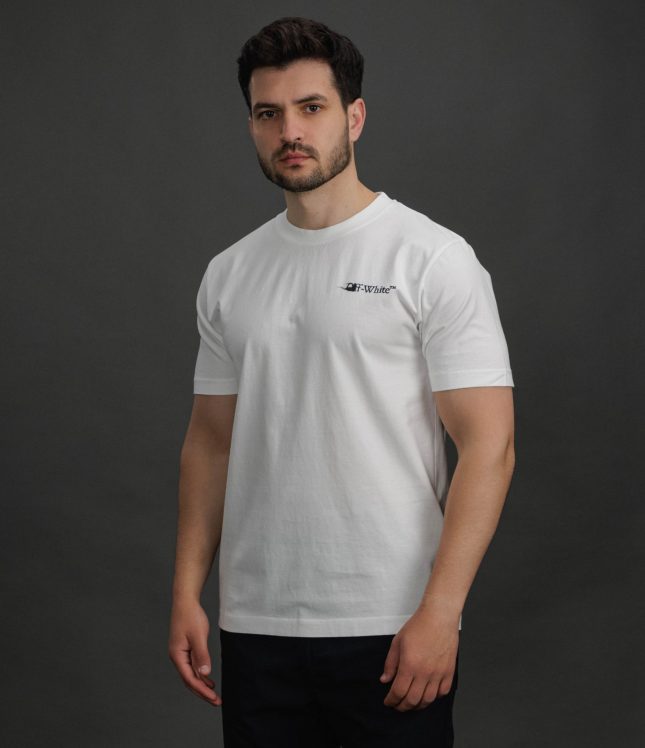 Чоловіча футболка OFF-WHITE OMAA027F25JER007 0110, колір білий | Ціна 16999 грн, фото 1
