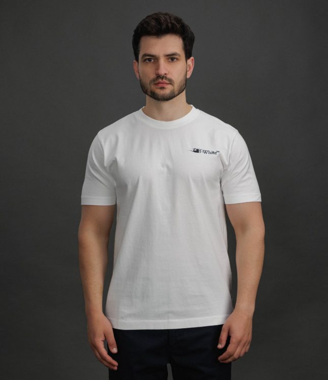 Чоловіча футболка OFF-WHITE OMAA027F25JER007 0110, колір білий | Ціна 16999 грн, фото 2