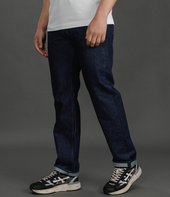 Чоловічі штани STONE ISLAND INDIGO DENIM-RINSED STRAIGHT 14J100005-S00J7 VJ201, колір синій | Ціна 20499 грн, фото 1