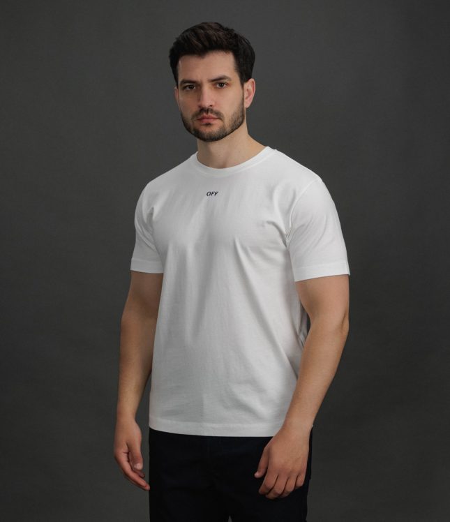 Чоловіча футболка OFF-WHITE OMAA027F25JER005 0110, колір білий | Ціна 16999 грн, фото 1