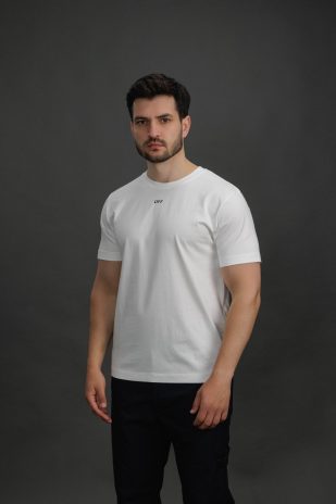 Чоловіча футболка OFF-WHITE OMAA027F25JER005 0110, колір білий