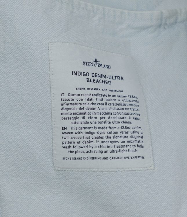 Чоловічий оверширт STONE ISLAND INDIGO DENIM-ULTRA BLEACHED 144100006-S00J7 VJ203, колір блакитний | Ціна 35499 грн, фото 7